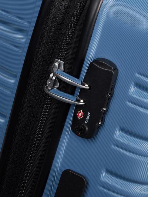 FLASHLINE Large expandable trolley coronet blue - Rigid Trolley Cases