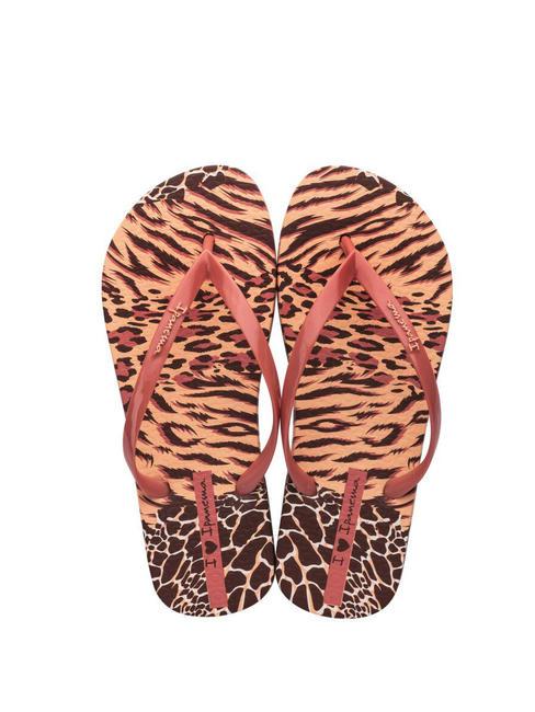 ANIMALE PRINT II  Printed flip-flops orange/beige - Women’s shoes