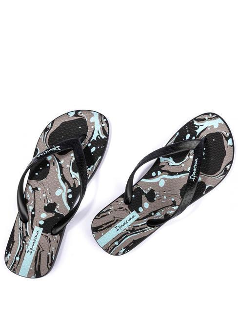 SUMMER III  Flip flops black/black/green - Men’s shoes