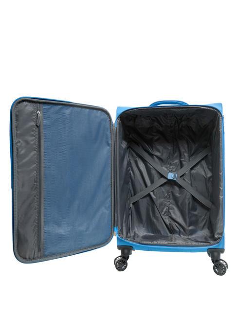 BRIGHT LIFE Medium size trolley tranquil blue - Semi-rigid Trolley Cases