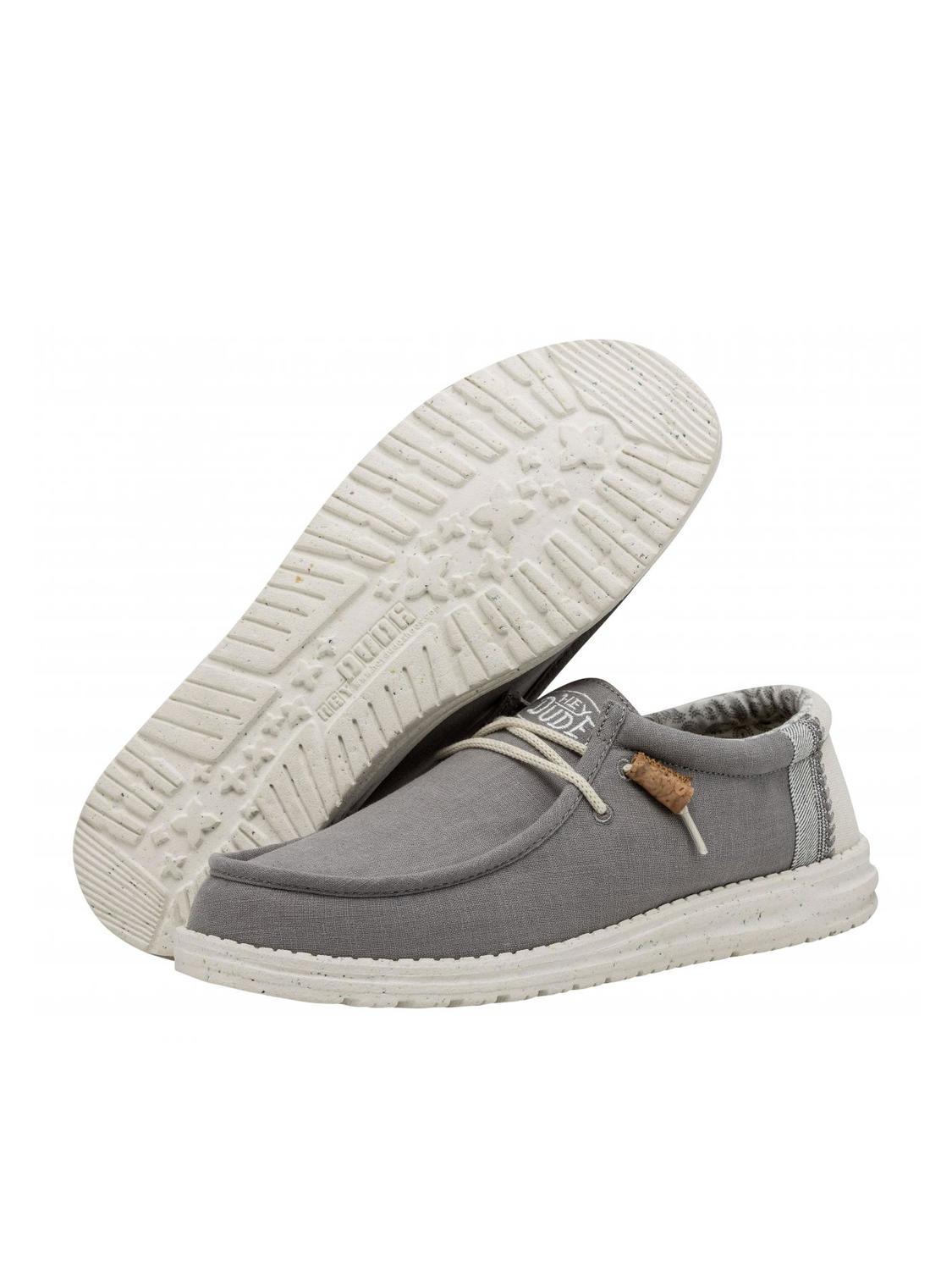 Hey Dude Wally Break Stitch Moccasin Shoe Grey Buy At Outlet Prices