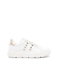 LOVE MOSCHINO BOLD 40 Leather sneakers white/platinum - Women&rsquo;s shoes - 3