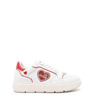 LOVE MOSCHINO BOLD 40 MIX Sneakers White Red - Women’s shoes - 3