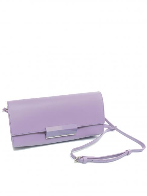 LILY Leather clutch bag with shoulder strap wisteria - Women’s Bags