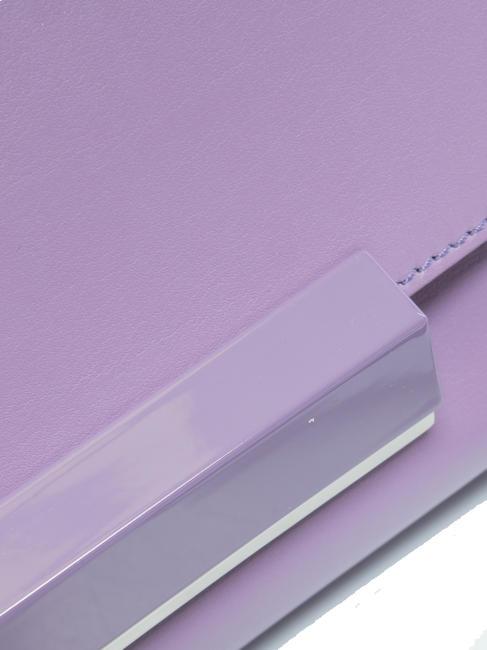 LILY Leather clutch bag with shoulder strap wisteria - Women’s Bags