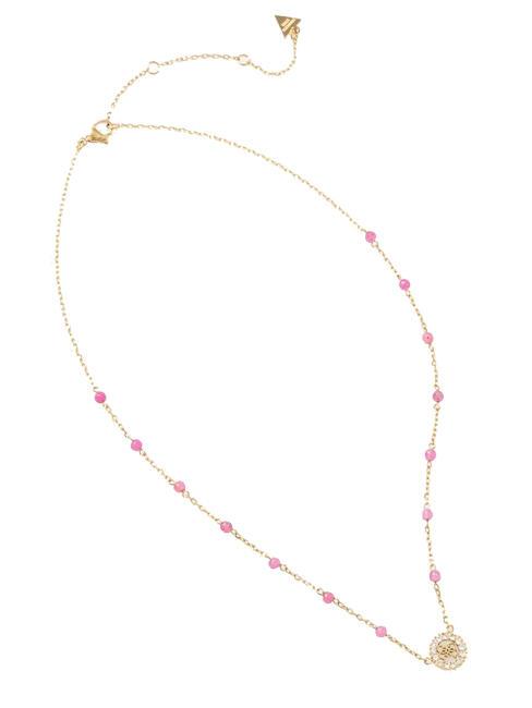 NATURAL STONES Necklace with stones yellow gold/fuchsia - Necklaces