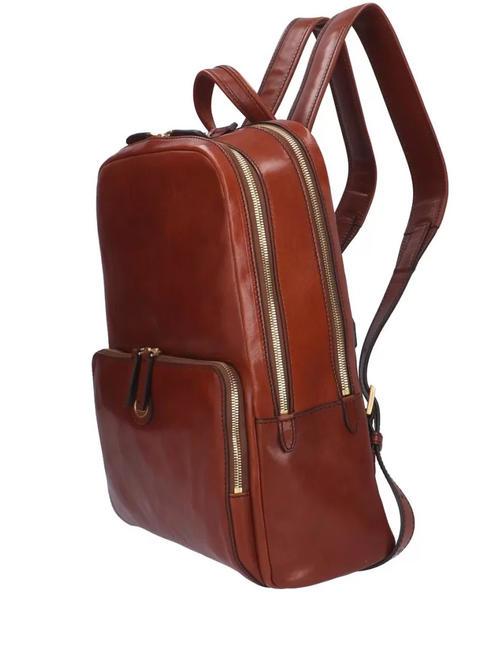 STORY 13" PC backpack, in leather BROWN - Laptop backpacks