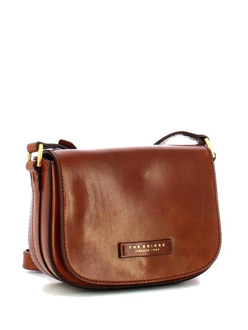 VITTORIA Mini shoulder bag, in leather BROWN - Women&rsquo;s Bags