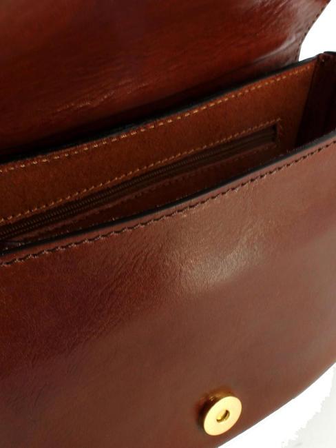 VITTORIA Mini shoulder bag, in leather BROWN - Women&rsquo;s Bags