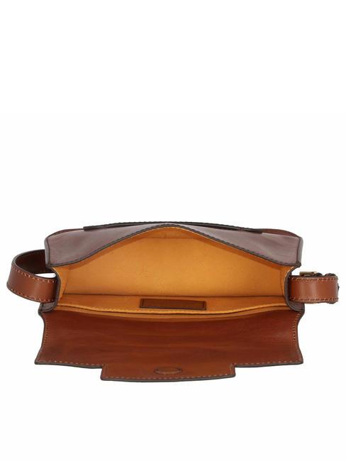 LUCREZIA Shoulder bag, in leather BROWN - Women’s Bags