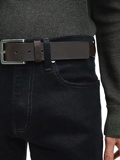 ESSENTIAL Leather belt dark brown - Belts