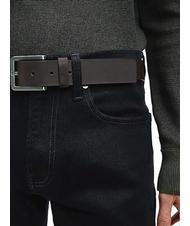 CALVIN KLEIN ESSENTIAL Leather belt dark brown - Belts - 3