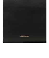 COCCINELLE BOHEME GRANA DOUBLE Handbag, with shoulder strap, in leather noir/cuir - Women&rsquo;s Bags - 5