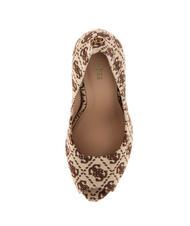 GUESS BLANCHI3 Open toe jacquard décolleté dark beige - Women’s shoes - 4
