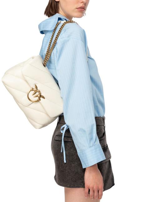 CLASSIC LOVE PUFF Nappa leather bag silk white-antique gold - Women&rsquo;s Bags