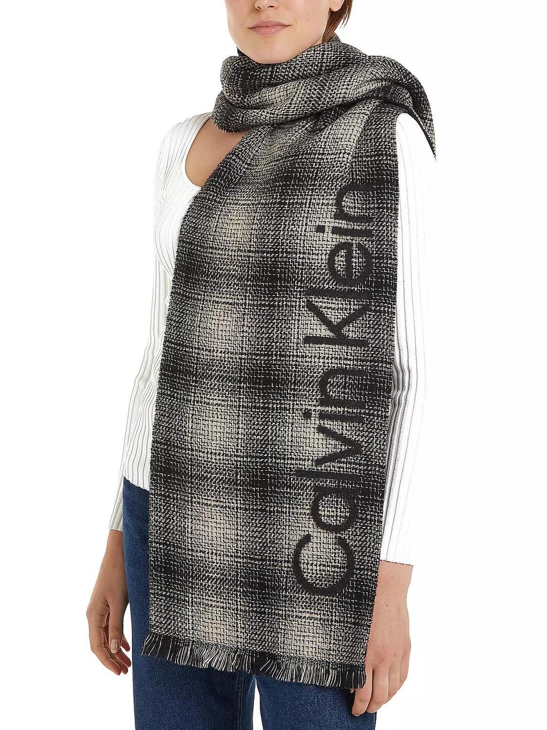 Calvin klein check shop scarf