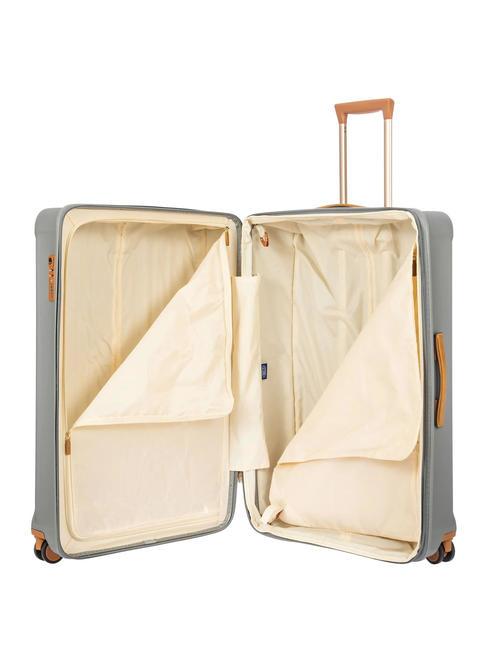 CAPRI Extra large trolley with USB port SILVER - Rigid Trolley Cases