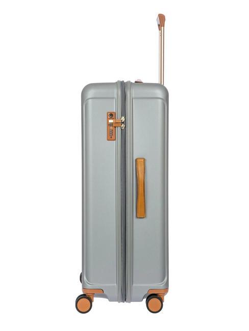 CAPRI Extra large trolley with USB port SILVER - Rigid Trolley Cases