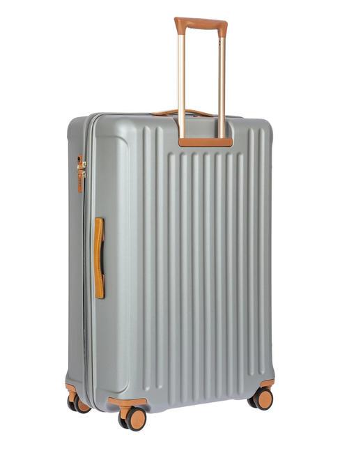 CAPRI Extra large trolley with USB port SILVER - Rigid Trolley Cases