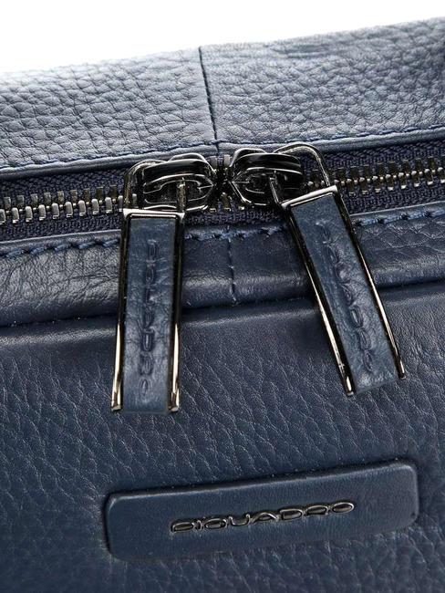 MODUS RESTYLING Leather briefcase for pc 14 " blue - Work Briefcases