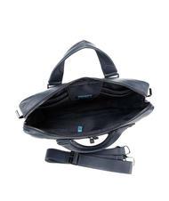 PIQUADRO MODUS RESTYLING Leather briefcase for pc 14 " blue - Work Briefcases - 5