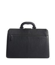 PIQUADRO BLACK SQUARE Doctor Bag in leather, 13" PC holder Black - Work Briefcases - 3