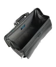 PIQUADRO BLACK SQUARE Doctor Bag in leather, 13" PC holder Black - Work Briefcases - 4