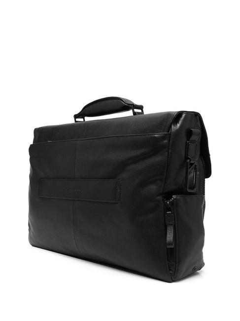 HARPER 15.6" laptop briefcase, in leather Black - Work Briefcases
