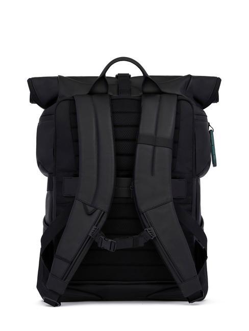 CORNER 2.0 SPECIALE  15.6" laptop backpack, in leather, with rain cover Black - Laptop backpacks