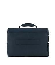 PIQUADRO HARPER 15.6" laptop briefcase, in leather blue - Work Briefcases - 3