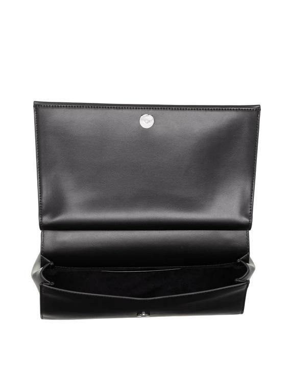 Calvin Klein Metal Edge Shoulder Bag With Flap Ckblack - Buy At  