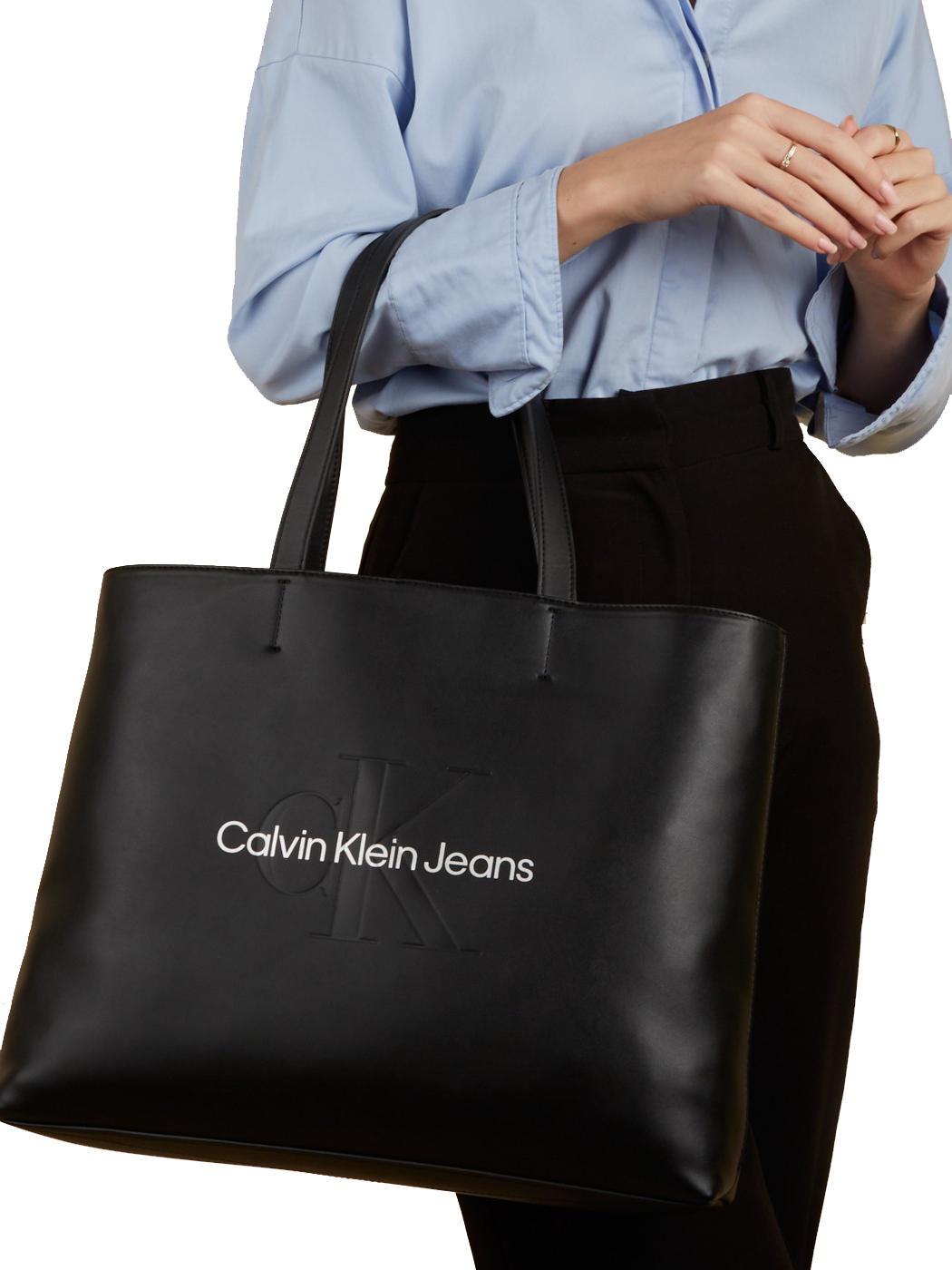 Calvin Klein Sculpted Mono Shoulder Bag Black/Metallic Logo - Buy At Outlet  Prices!