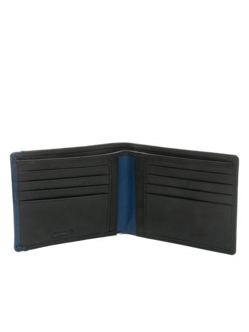 STRIPE 8cc leather wallet black/navy - Men’s Wallets