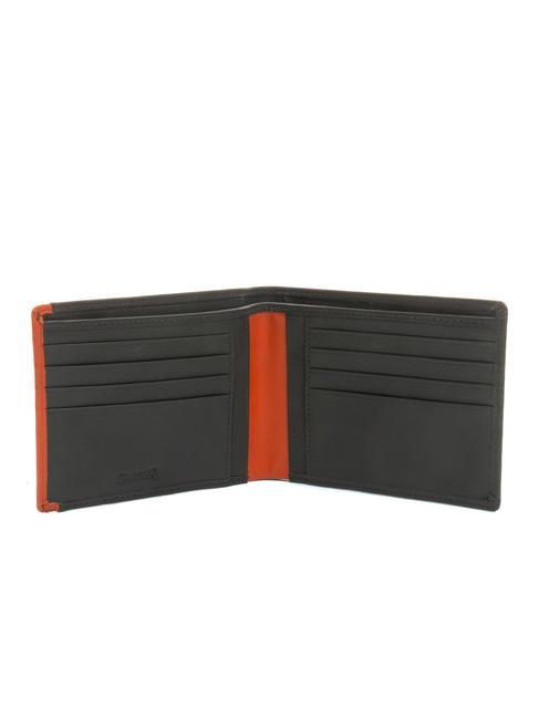 STRIPE 8cc leather wallet brown/orange - Men&rsquo;s Wallets