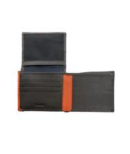 SPALDING STRIPE Leather wallet with flap brown/orange - Men’s Wallets - 2