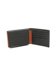 SPALDING STRIPE Leather wallet with flap brown/orange - Men’s Wallets - 3