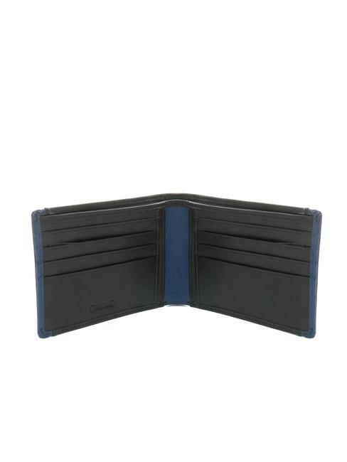 STRIPE 8cc leather wallet navy/brown - Men&rsquo;s Wallets