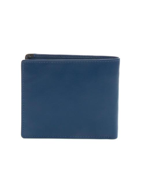 STRIPE 8cc leather wallet navy/brown - Men&rsquo;s Wallets