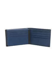 SPALDING STRIPE Leather wallet with flap navy/brown - Men’s Wallets - 3