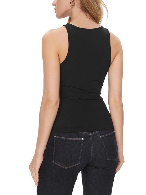 ROUND GUENDALINA Front logo tank top jetbla - T-shirt