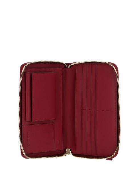 CIRCLE  Zip Around wallet in leather red 6 - Women’s Wallets