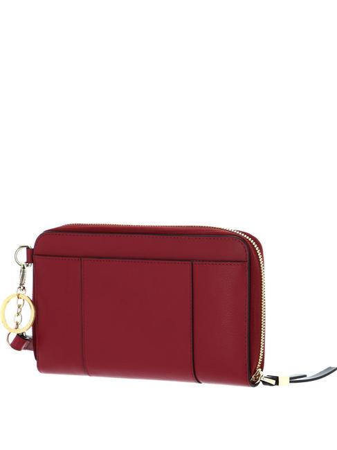 CIRCLE  Zip Around wallet in leather red 6 - Women’s Wallets