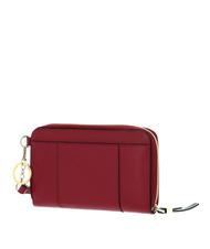 PIQUADRO CIRCLE  Zip Around wallet in leather red 6 - Women’s Wallets - 3