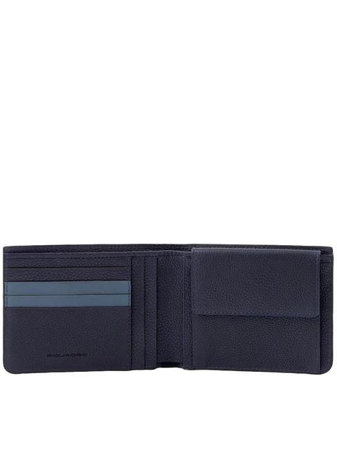PAAVO Leather wallet, with coin purse blue - Men’s Wallets