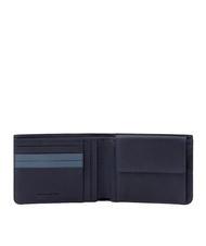 PIQUADRO PAAVO Leather wallet, with coin purse blue - Men’s Wallets - 2