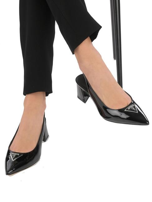 ZANDA Patent slingback pumps BLACK - Women&rsquo;s shoes