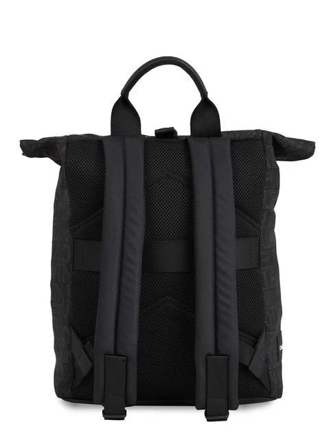 CK MUST T HIKE MONO Roll top laptop backpack 13" seasonal mono black - Laptop backpacks