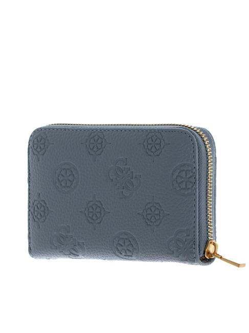 IZZY PEONY Medium Zip Around wallet light denim logo - Women&rsquo;s Wallets