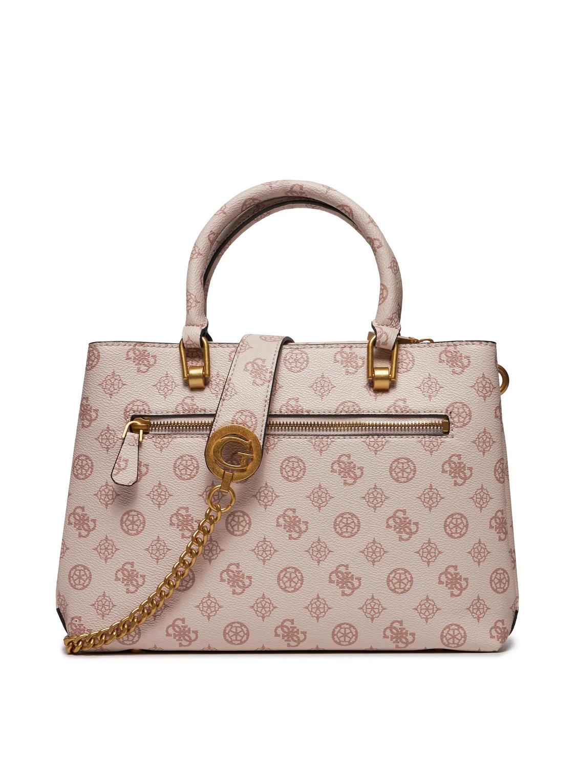 Guess Masie Hand Bag, With Shoulder Strap Light Rose Logo - Buy At 