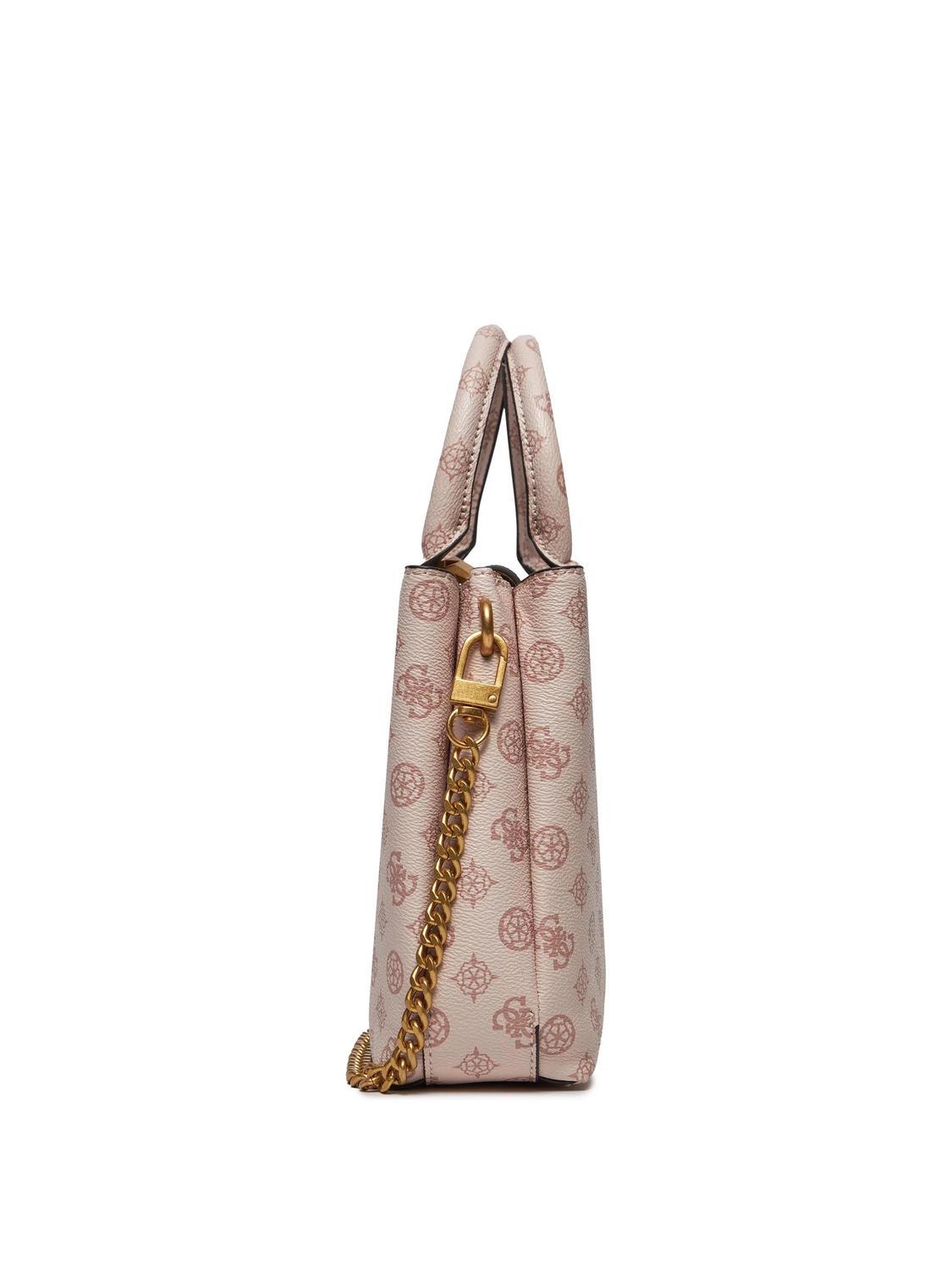 Guess Masie Hand Bag, With Shoulder Strap Light Rose Logo - Buy At 